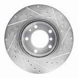 R1 Concepts 1987-1995 BMW 735iL Front Left Drilled & Slotted Silver Brake Rotor by R1 Concepts 631-31020L