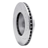 R1 Concepts 1987-1995 BMW 735iL Front Left Drilled & Slotted Silver Brake Rotor by R1 Concepts 631-31020L