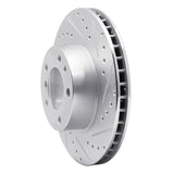 R1 Concepts 1987-1995 BMW 735iL Front Right Drilled & Slotted Silver Brake Rotor by R1 Concepts 631-31020R