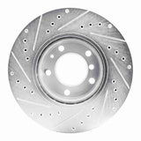 R1 Concepts 1987-1995 BMW 735iL Front Right Drilled & Slotted Silver Brake Rotor by R1 Concepts 631-31020R