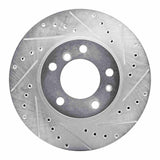 R1 Concepts 1987-1995 BMW 735iL Front Right Drilled & Slotted Silver Brake Rotor by R1 Concepts 631-31020R