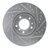 R1 Concepts 1989-1995 BMW 530i Front Left Drilled & Slotted Silver Brake Rotor by R1 Concepts 631-31023L