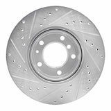R1 Concepts 1989-1995 BMW 535i Front Right Drilled & Slotted Silver Brake Rotor by R1 Concepts 631-31023R