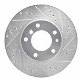 R1 Concepts 1989-1995 BMW 535i Front Right Drilled & Slotted Silver Brake Rotor by R1 Concepts 631-31023R