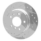R1 Concepts 1989-1995 BMW 530i Rear Left Drilled & Slotted Silver Brake Rotor by R1 Concepts 631-31024L