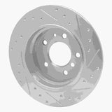 R1 Concepts 1989-1995 BMW 530i Rear Left Drilled & Slotted Silver Brake Rotor by R1 Concepts 631-31024L