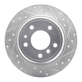 R1 Concepts 1989-1995 BMW 525i (USA/Canada) Rear Right Drilled & Slotted Silver Brake Rotor by R1 Concepts 631-31024R