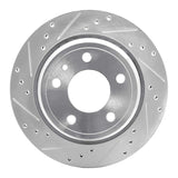 R1 Concepts 1988-1994 BMW 740i Rear Left Drilled & Slotted Silver Brake Rotor by R1 Concepts 631-31025L