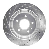 R1 Concepts 1988-1994 BMW 750iL Rear Right Drilled & Slotted Silver Brake Rotor by R1 Concepts 631-31025R
