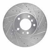 R1 Concepts 1991-2001 BMW 740iL Front Right Drilled & Slotted Silver Brake Rotor by R1 Concepts 631-31029R