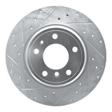 R1 Concepts 1991-2001 BMW 840ci Rear Left Drilled & Slotted Silver Brake Rotor by R1 Concepts 631-31030L
