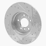 R1 Concepts 1991-2001 BMW 840ci Rear Left Drilled & Slotted Silver Brake Rotor by R1 Concepts 631-31030L