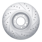 R1 Concepts 1991-1993 BMW M5 Front Left Drilled & Slotted Silver Brake Rotor by R1 Concepts 631-31031L