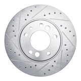 R1 Concepts 1991-1993 BMW M5 Front Left Drilled & Slotted Silver Brake Rotor by R1 Concepts 631-31031L