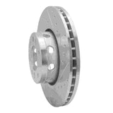 R1 Concepts 1991-1993 BMW M5 Front Right Drilled & Slotted Silver Brake Rotor by R1 Concepts 631-31031R