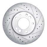 R1 Concepts 1991-1993 BMW M5 Front Right Drilled & Slotted Silver Brake Rotor by R1 Concepts 631-31031R