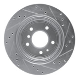 R1 Concepts 1991-1995 BMW 540i Rear Left Drilled & Slotted Silver Brake Rotor by R1 Concepts 631-31032L