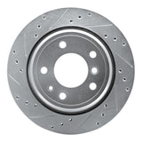 R1 Concepts 1991-1995 BMW 540i Rear Left Drilled & Slotted Silver Brake Rotor by R1 Concepts 631-31032L