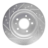 R1 Concepts 1991-1995 BMW 540i Rear Right Drilled & Slotted Silver Brake Rotor by R1 Concepts 631-31032R