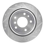 R1 Concepts 1991-1995 BMW 540i Rear Right Drilled & Slotted Silver Brake Rotor by R1 Concepts 631-31032R