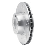 R1 Concepts 1993-1997 BMW 850csi Front Left Drilled & Slotted Silver Brake Rotor by R1 Concepts 631-31033L