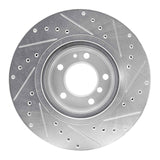 R1 Concepts 1993-1997 BMW 850csi Front Left Drilled & Slotted Silver Brake Rotor by R1 Concepts 631-31033L