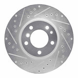 R1 Concepts 1993-1997 BMW 850csi Front Left Drilled & Slotted Silver Brake Rotor by R1 Concepts 631-31033L