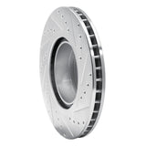 R1 Concepts 1993-1997 BMW 850csi Front Left Drilled & Slotted Silver Brake Rotor by R1 Concepts 631-31033L