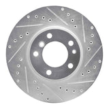 R1 Concepts 1993-1997 BMW 850csi Front Right Drilled & Slotted Silver Brake Rotor by R1 Concepts 631-31033R