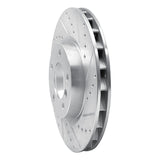 R1 Concepts 1995-2002 BMW M3 Left Front Drilled & Slotted Silver Brake Rotor by R1 Concepts 631-31036D