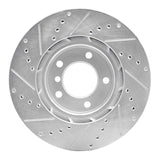R1 Concepts 1995-2002 BMW M3 Left Front Drilled & Slotted Silver Brake Rotor by R1 Concepts 631-31036D