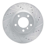 R1 Concepts 1995-2002 BMW M3 Left Front Drilled & Slotted Silver Brake Rotor by R1 Concepts 631-31036D