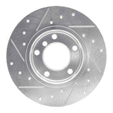 R1 Concepts 1995-1998 BMW 318ti Front Right Drilled & Slotted Silver Brake Rotor by R1 Concepts 631-31038R