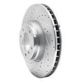 R1 Concepts 1995-2001 BMW 750iL Front Left Drilled & Slotted Silver Brake Rotor by R1 Concepts 631-31040L