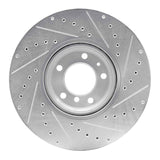 R1 Concepts 1995-2001 BMW 750iL Front Left Drilled & Slotted Silver Brake Rotor by R1 Concepts 631-31040L