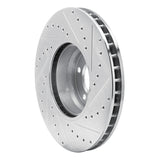 R1 Concepts 1995-2001 BMW 750iL Front Left Drilled & Slotted Silver Brake Rotor by R1 Concepts 631-31040L