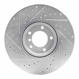 R1 Concepts 1995-2001 BMW 750iL Front Right Drilled & Slotted Silver Brake Rotor by R1 Concepts 631-31040R