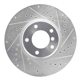 R1 Concepts 1995-2001 BMW 750iL Front Right Drilled & Slotted Silver Brake Rotor by R1 Concepts 631-31040R
