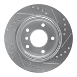 R1 Concepts 1996-2005 BMW 323i Rear Left Drilled & Slotted Silver Brake Rotor by R1 Concepts 631-31042L