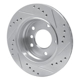 R1 Concepts 1996-2005 BMW 323i Rear Left Drilled & Slotted Silver Brake Rotor by R1 Concepts 631-31042L