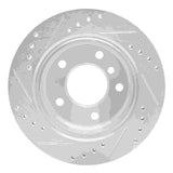 R1 Concepts 1996-2005 BMW 328i Rear Right Drilled & Slotted Silver Brake Rotor by R1 Concepts 631-31042R