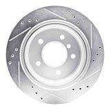 R1 Concepts 1996-2003 BMW 528i Rear Left Drilled & Slotted Silver Brake Rotor by R1 Concepts 631-31044L
