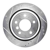 R1 Concepts 1996-2003 BMW 528i Rear Left Drilled & Slotted Silver Brake Rotor by R1 Concepts 631-31044L