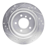 R1 Concepts 1996-2003 BMW 530i Rear Right Drilled & Slotted Silver Brake Rotor by R1 Concepts 631-31044R