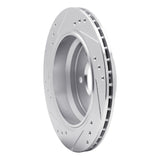 R1 Concepts 1996-2003 BMW 530i Rear Right Drilled & Slotted Silver Brake Rotor by R1 Concepts 631-31044R