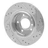 R1 Concepts 1999-2006 BMW 328Ci Rear Left Drilled & Slotted Silver Brake Rotor by R1 Concepts 631-31047L