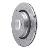 R1 Concepts 1999-2006 BMW 325i (USA/Canada) Rear Right Drilled & Slotted Silver Brake Rotor by R1 Concepts 631-31047R