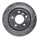R1 Concepts 1999-2006 BMW 325i (USA/Canada) Rear Right Drilled & Slotted Silver Brake Rotor by R1 Concepts 631-31047R