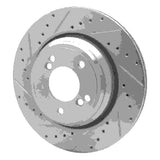 R1 Concepts 2000-2006 BMW M5 Rear Left Drilled & Slotted Silver Brake Rotor by R1 Concepts 631-31050L