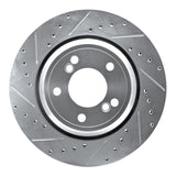 R1 Concepts 2000-2006 BMW M5 Rear Left Drilled & Slotted Silver Brake Rotor by R1 Concepts 631-31050L